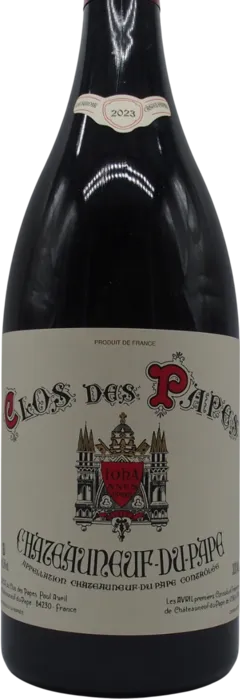 vue du vin Châteauneuf du Pape Rouge Clos des Papes Domaine Paul Avril