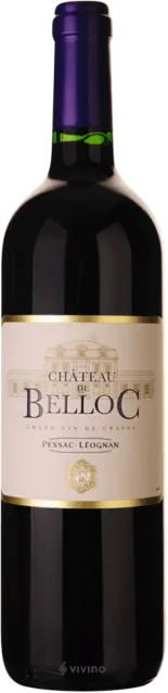 image du vin Château de Belloc Pessac-Léognan Rouge