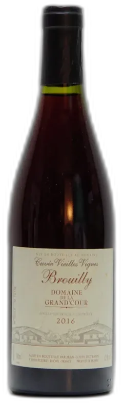 vue du vin Brouilly Cuvée Vieilles Vignes Domaine de la Grand’Cour Dutraive