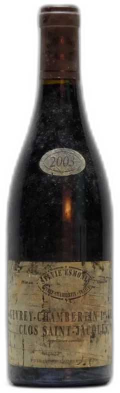 photo du vin Domaine Sylvie Esmonin Gevrey-Chambertin 1er Cru 'Clos st Jacques' Bourgogne France