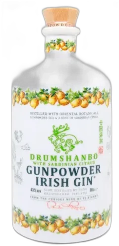 capture du vin Drumshanbo Ceramic Bottle Sardinian Citrus Gunpowder Irish Gin