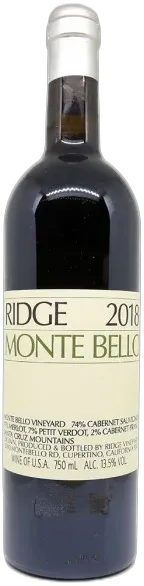 photo du vin Ridge Vineyards Monte Bello