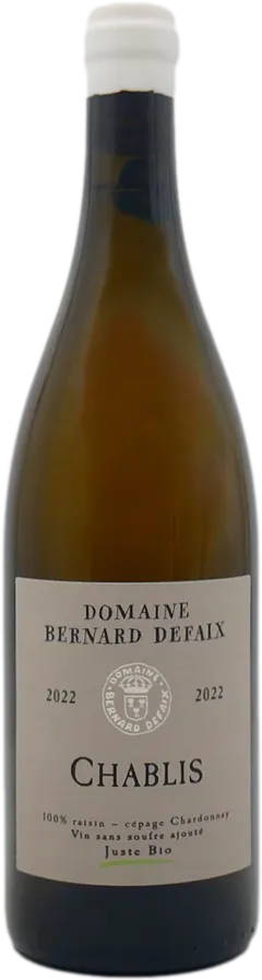 photo Chablis Defaix Sans Soufre 2022