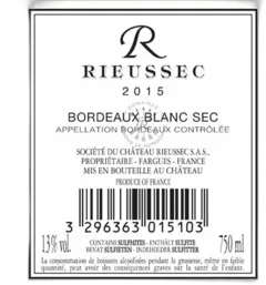 photo du vin Château Rieussec