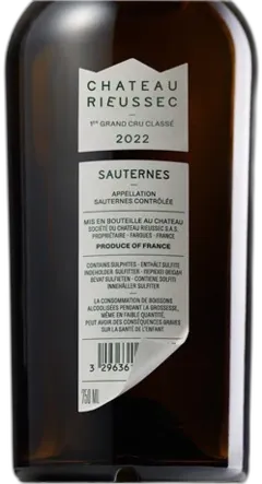 photo du vin Château Rieussec