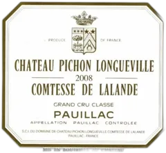 aperçu du vin Château Pichon Longueville Comtesse de Lalande