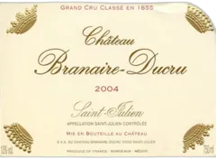 vue du vin Château Branaire Ducru 2010