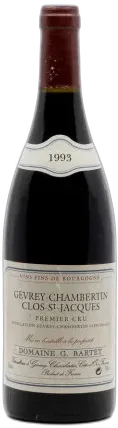 photo Clair Bruno g Bartet Gevrey Chambertin 1er Cru Clos Saint Jacques 1993