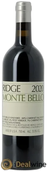 photo du vin Ridge Vineyards Monte Bello
