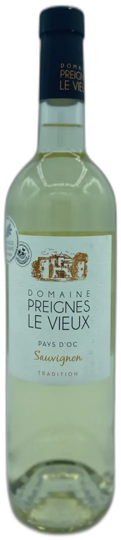 vue du vin Sauvignon Preignes Igp Pays d’oc