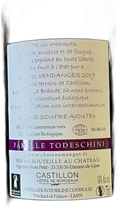 photo du vin le Marmot