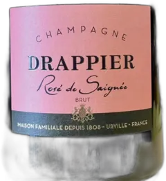 vue du vin Champagne Drappier Rosé de Saignée Rosé Drappier