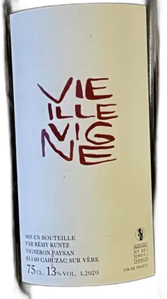 aperçu du vin Vieille Vigne
