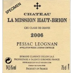 image du vin Chateau la Mission Haut Brion