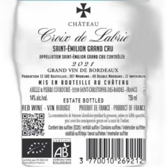 photo du vin Chateau Croix de Labrie