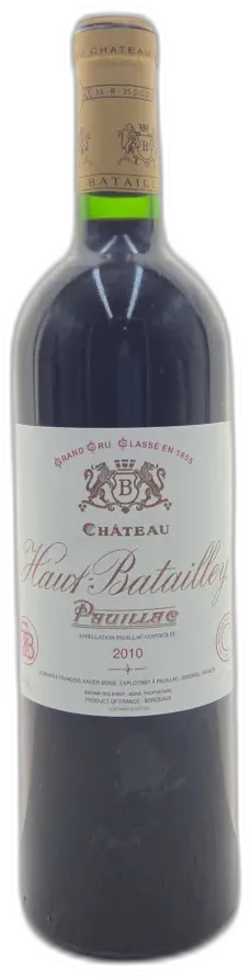 photo du vin Haut Batailley Verso