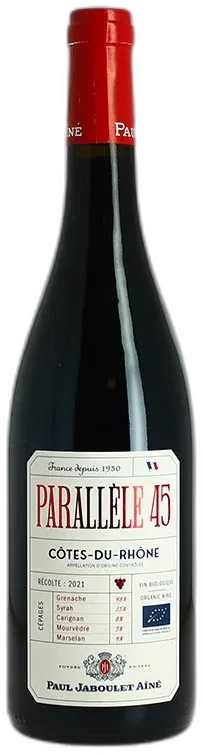 photo du vin Paul Jaboulet "Parallele 45" Côtes du Rhône Rouge Bio