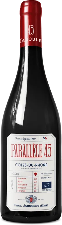 photo du vin Paul Jaboulet "Parallele 45" Côtes du Rhône Rouge Bio