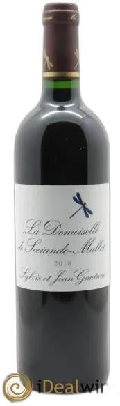 illustration du vin la Demoiselle de Sociando Mallet Rouge