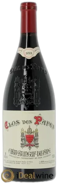 vue du vin Châteauneuf du Pape Rouge Clos des Papes Domaine Paul Avril