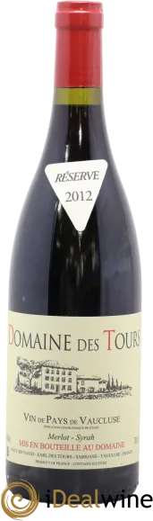 photo du vin Domaine des Tours Merlot-Syrah