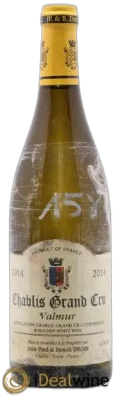 vue du vin Chablis Grand Cru Valmur
