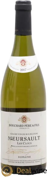 photo du vin Meursault les Clous Domaine Prunier Bonheur