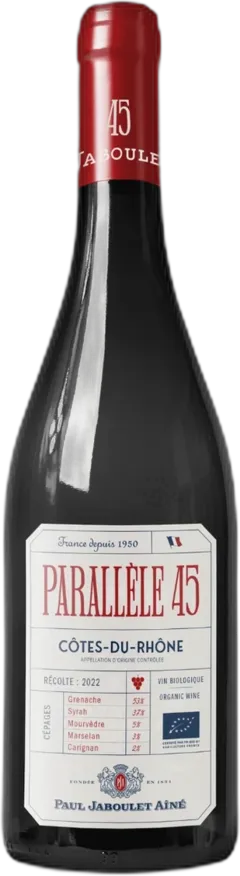 photo du vin Paul Jaboulet "Parallele 45" Côtes du Rhône Rouge Bio