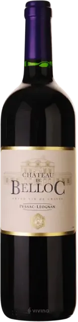 image du vin Château de Belloc Pessac-Léognan Rouge