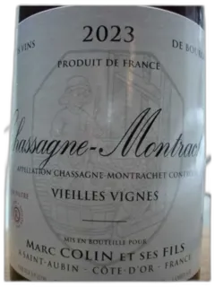 photos du vin Marc Colin et Fils Chassagne Montrachet Vieilles Vignes Rouge