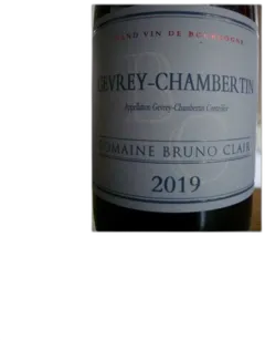 photo du vin Gevrey Chambertin Rouge Bruno Clair