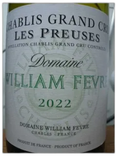 illustration du vin William Fèvre Chablis Grand Cru "les Preuses" Domaine