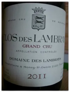 photo du vin Clos des Lambrays Grand Cru Domaine des Lambrays