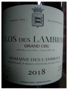 image du vin Clos des Lambrays