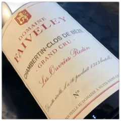 photos du vin Chambertin-Clos de Beze Grand Cru 'les Ouvrees Rodin' Domaine Faiveley