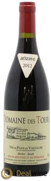 photo du vin Domaine des Tours Merlot-Syrah