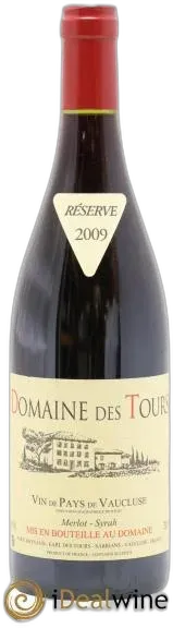 photo du vin Domaine des Tours Merlot-Syrah