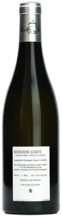 vue du vin Aligoté Champ Forey Vieilles Vignes Fournier