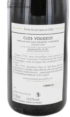 photo du vin Clos Vougeot Grand Cru