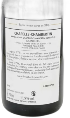 photo du vin Bouchard Père et Fils Chapelle-Chambertin Grand Cru