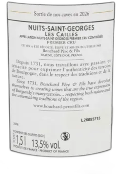 photo du vin Domaine Bouchard Père et Fils. Nuits Saint Georges "les Cailles" Vin