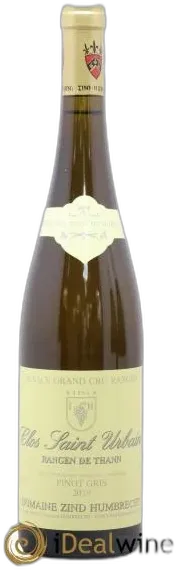 image du vin Alsace Pinot Gris Grand Cru Rangen de Thann Clos Saint-Urbain Zind-Humbrecht