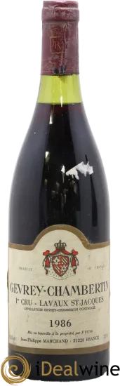 photo du vin Gevrey-Chambertin 1er Cru Lavaux st Jacques Jean Philippe Marchand