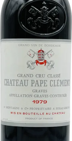 vue du vin Château Pape Clément Cru Classé de Graves
