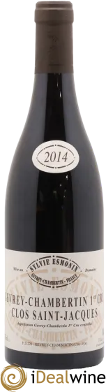 photo du vin Gevrey-Chambertin 1er Cru Clos Saint Jacques