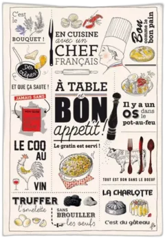 photo Torchon Décoré a Table & Bon Appétit