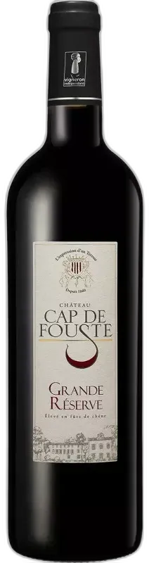 vue du vin Grande Réserve Rouge 2021 Cap de Fouste