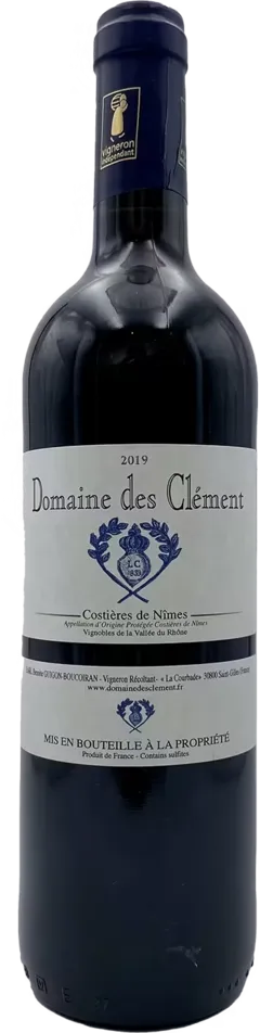 photo du vin Domaine des Clement 2019 Vin Rouge, Vallée du Rhône