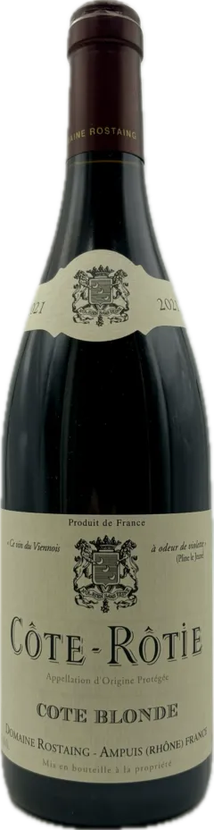 vue du vin Domaine Rene Rostaing Côte Blonde 2021 Vin Rouge, Vallée du Rhône