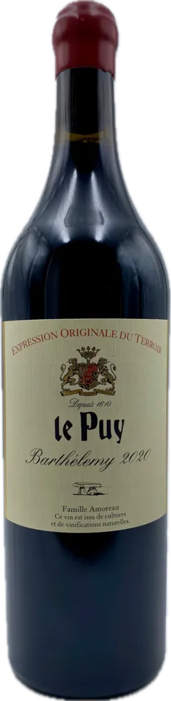 photo Château le Puy Cuvée Barthélemy 2020 Vin Rouge, Bordeaux